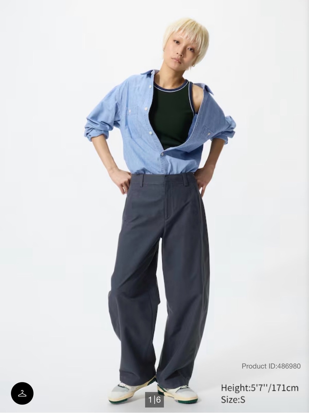 Uniqlo Barrel pant Wide-Leg Trousers in Dark Gray